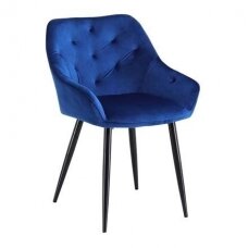 K487 mėlyna metalinė kėdė