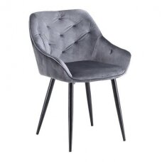 K487 pilka metalinė kėdė