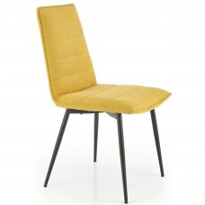 K493 garstyčių spalvos metalinė kėdė