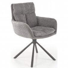 K495 pilka metalinė kėdė su sukimosi funkcija