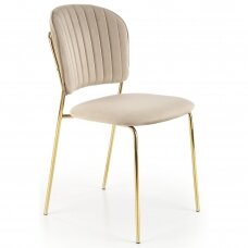 K499 smėlio spalvos metalinė kėdė