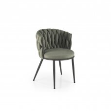 K516 alyvuogių spalvos metalinė kėdė