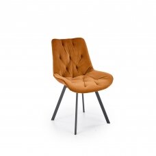 K519 cinamono spalvos metalinė kėdė su sukimo funkcija