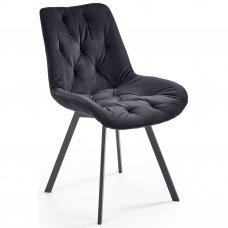 K519 juoda metalinė kėdė su sukimo funkcija