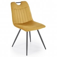 K521 garstyčių spalvos metalinė kėdė
