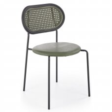 K524 žalia metalinė kėdė