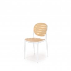 K529 white / natural colored plastic chair