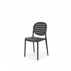 K529 juoda plastikinė kėdė