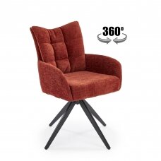 K540 cinamono spalvos metalinė kėdė su sukimosi funkcija