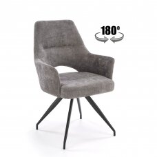 K542 grey metal chair with rotation function