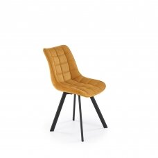 K549 garstyčių spalvos metalinė kėdė