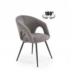 K550 grey metal chair with rotation function