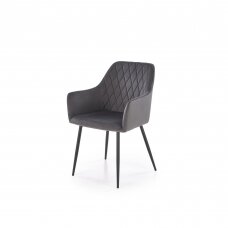 K558 pilka metalinė kėdė