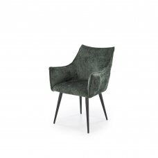K559 tamsiai žalia metalinė kėdė