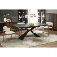LUCIANO blue marble folding dining table