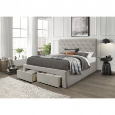 MARISOL 160 beige double bed with drawers