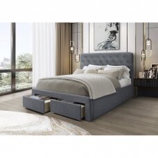 MARISOL 160 grey double bed with drawers