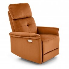 SEMIR cinnamon colored armchair with USB socket