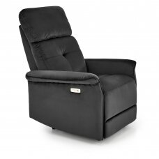 SEMIR black armchair with USB socket