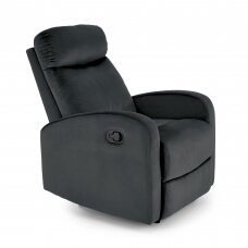 WONDER black armchair with swivel function