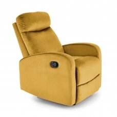 WONDER mustard armchair with swivel function
