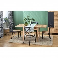 GRACJAN oak craft colored extension dining table