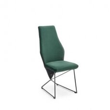 K485 tamsiai žalia metalinė kėdė