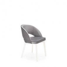 MARINO pilka / balta medinė kėdė