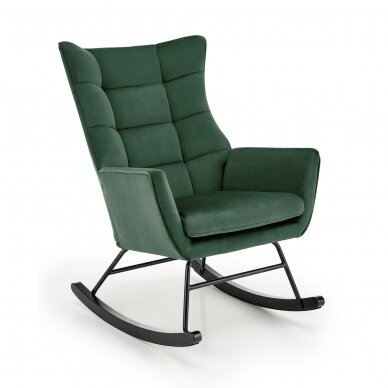 BAZALTO dark green swinging armchair