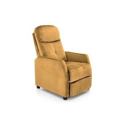 FELIPE 2 кресло горчичного цвета с раскладной подставкой для ног