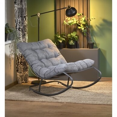 GATTO grey swinging armchair