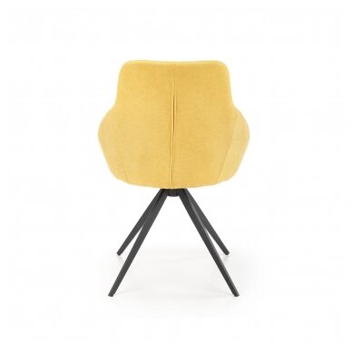 K431 geltona metalinė kėdė 3