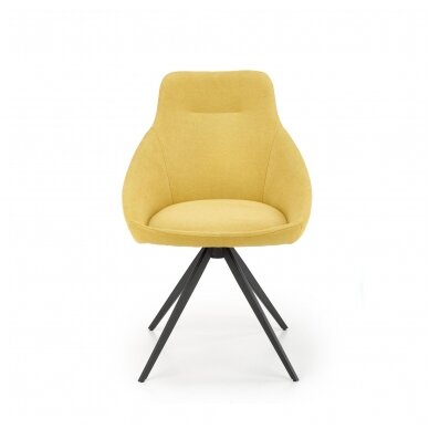 K431 geltona metalinė kėdė 5