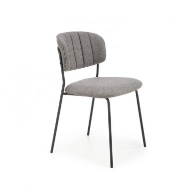 K433 pilka metalinė kėdė