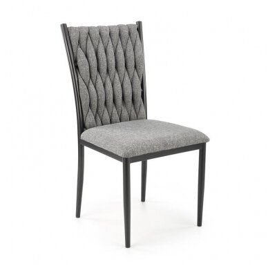 K435 pilka metalinė kėdė