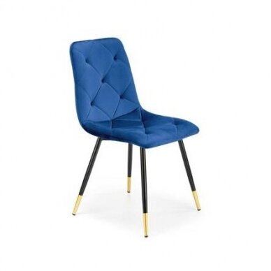 K438 mėlyna metalinė kėdė
