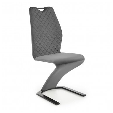 K442 pilka metalinė kėdė