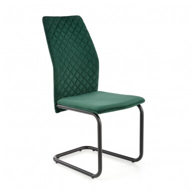 K444 dark green metal chair