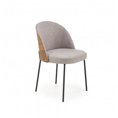 K451 pilka metalinė kėdė