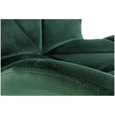 K453 tamsiai žalia metalinė kėdė 2
