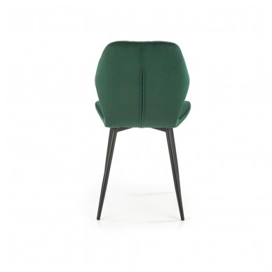 K453 tamsiai žalia metalinė kėdė 3