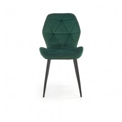 K453 tamsiai žalia metalinė kėdė 5