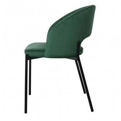 K455 tamsiai žalia metalinė kėdė 4