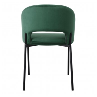 K455 tamsiai žalia metalinė kėdė 5