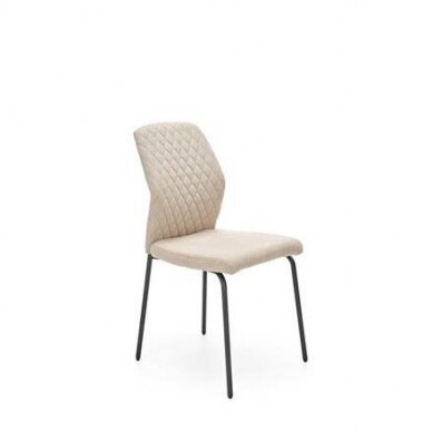 K461 smėlio spalvos metalinė kėdė