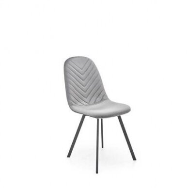 K462 pilka metalinė kėdė