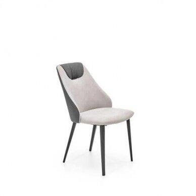 K470 pilka metalinė kėdė