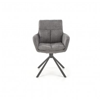 K495 pilka metalinė kėdė su sukimosi funkcija 3