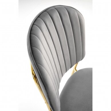 K499 pilka metalinė kėdė 5