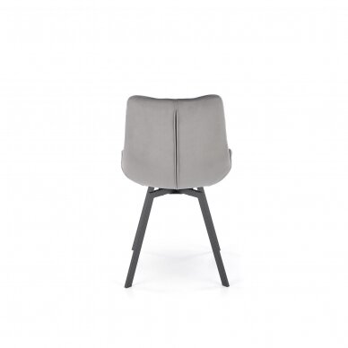K519 серый металлический стул с функцией вращения 3